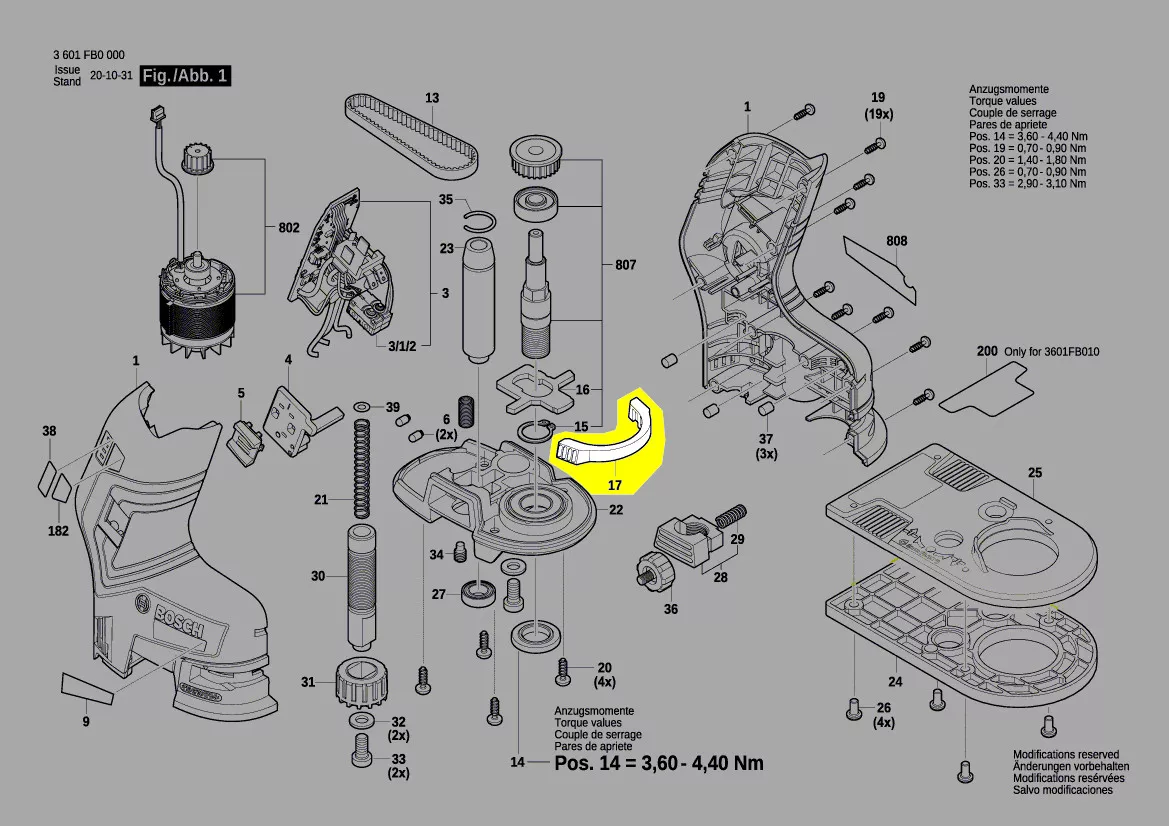 poussoir de blocage d\'axe réf. 1 600 A00 P4K Bosch